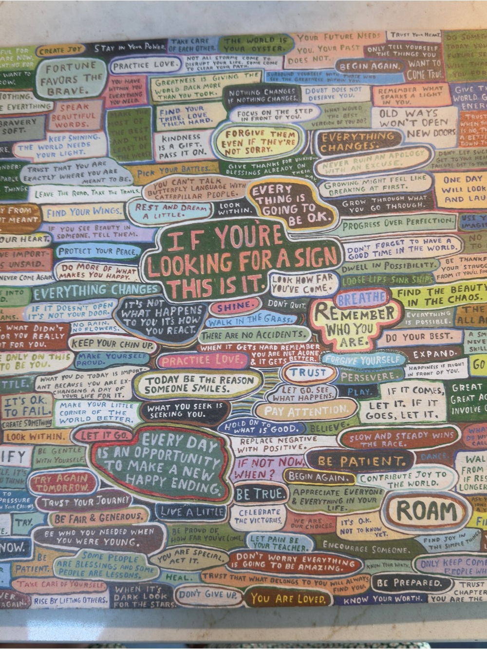 SugarBoo & Co Colorful Motivational Typography Collage Art Print